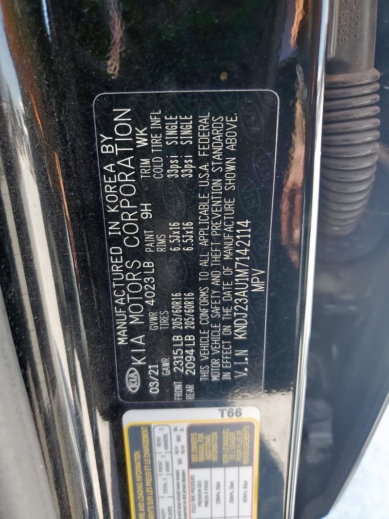KNDJ23AU1M7142114 KIA SOUL LX