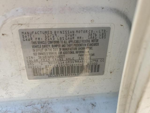 3N1AB7AP8KY446377 Nissan 2019