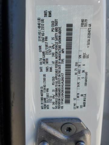 1FMCU9G9XHUA26017 Ford ESCAPE SE