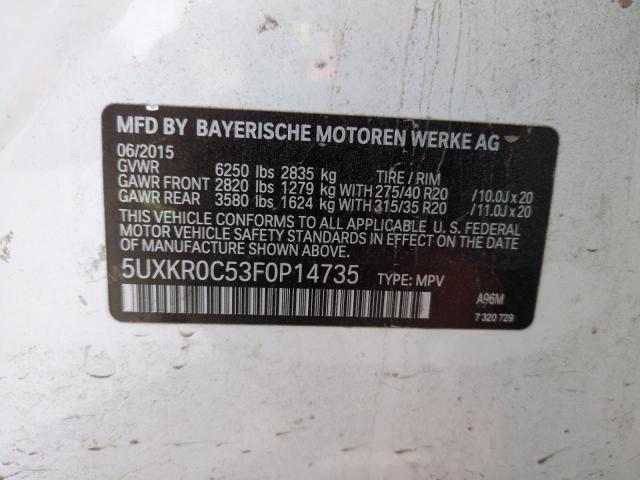 5UXKR0C53F0P14735 BMW 2015