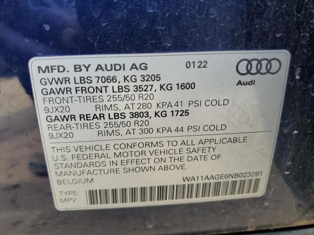WA11AAGE6NB023281 Audi E-tron Spo