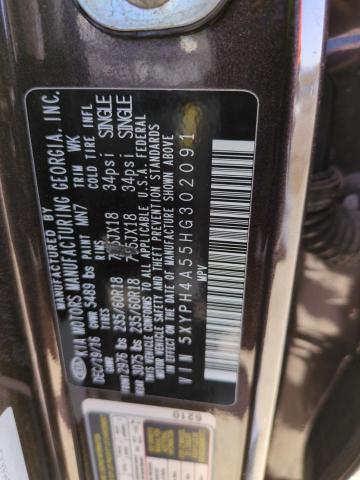 5XYPH4A55HG302091 KIA SORENTO EX