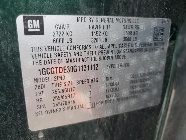 1GCGTDE30G1131112 Chevrolet lfx - sidi, vvt, e85 max, aluminum