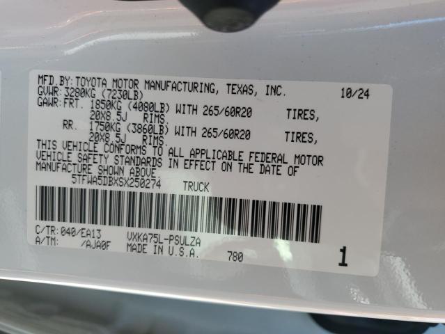 5TFWA5DBXSX250274 Toyota v35a-fts