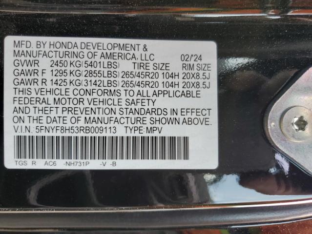 5FNYF8H53RB009113 Honda PASSPORT E