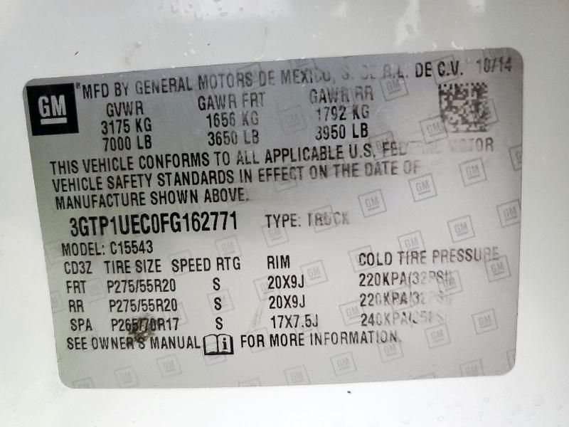 3GTP1UEC0FG162771 GMC SIERRA C15