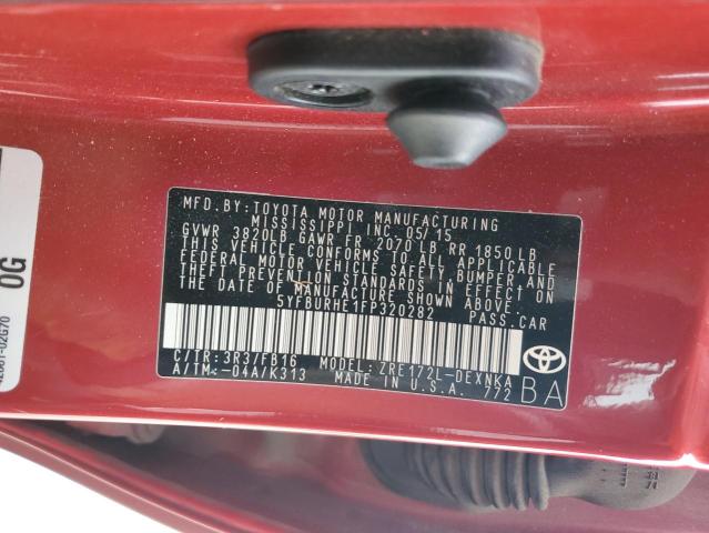 5YFBURHE1FP320282 Toyota 2zr-fe