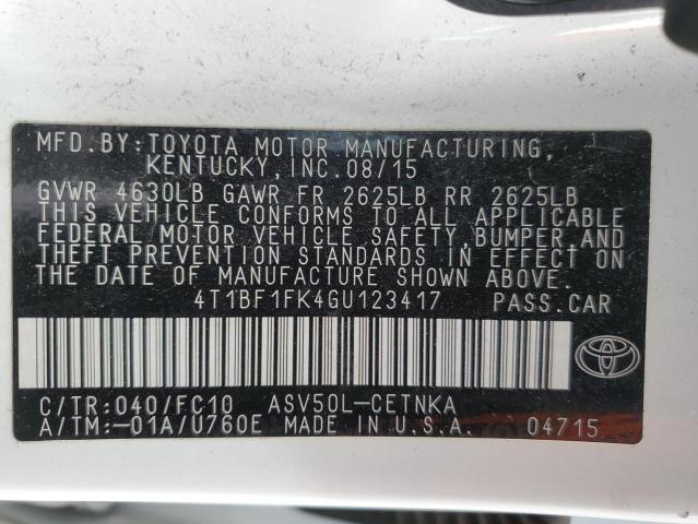 4T1BF1FK4GU123417 Toyota 2ar-fe