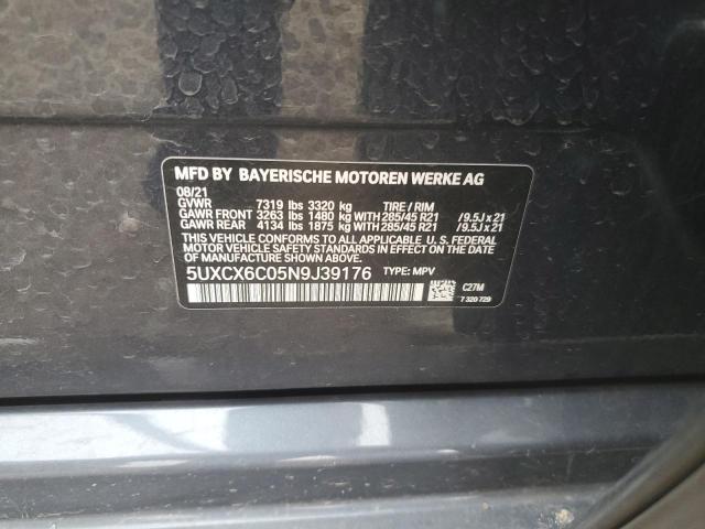 5UXCX6C05N9J39176 BMW X7 M50i