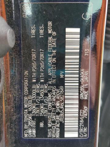 JTEBU5JR6L5827849 Toyota 4RUNNER SR
