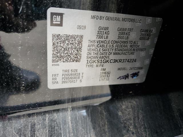 1GKS1GKC3KR374224 GMC YUKON XL C