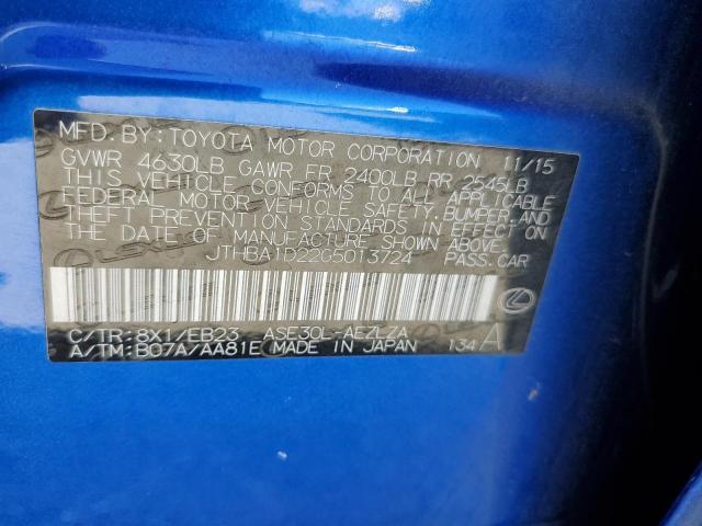 JTHBA1D22G5013724 Lexus 8ar-fts