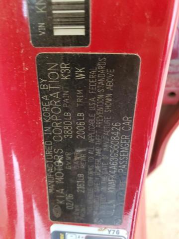 KNAFK4A63G5608426 KIA FORTE LX