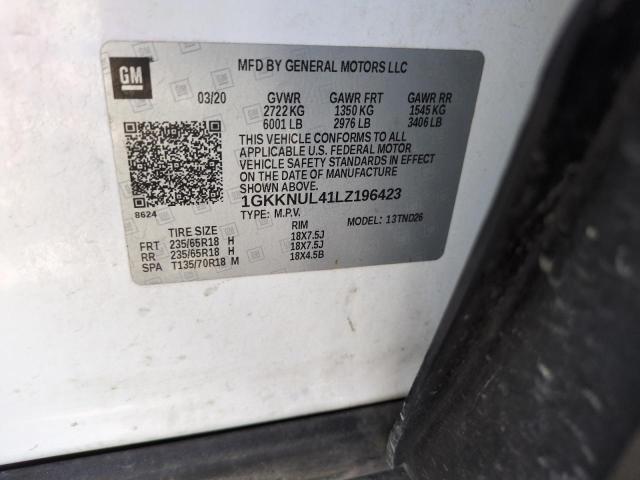 1GKKNUL41LZ196423 GMC ACADIA SLT