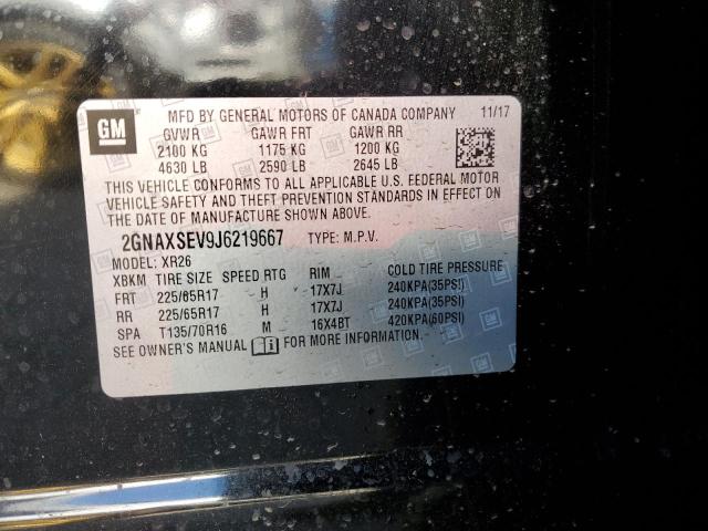 2GNAXSEV9J6219667 Chevrolet lyx - direct injection, vvt, fgt, turbo, alum, gen1