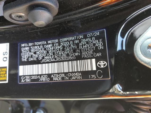 JTDACAAJXS3002865 Toyota a25a-fxs