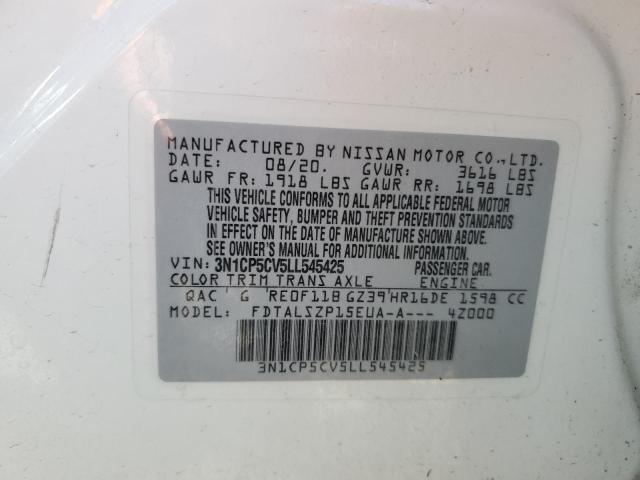 3N1CP5CV5LL545425 Nissan KICKS SV