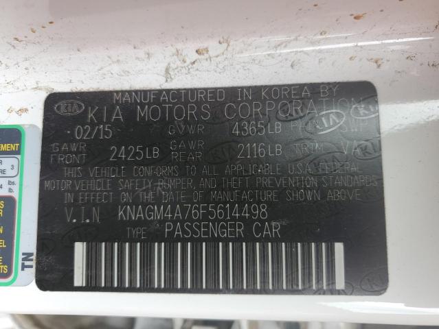 KNAGM4A76F5614498 KIA dohc gdi theta ii