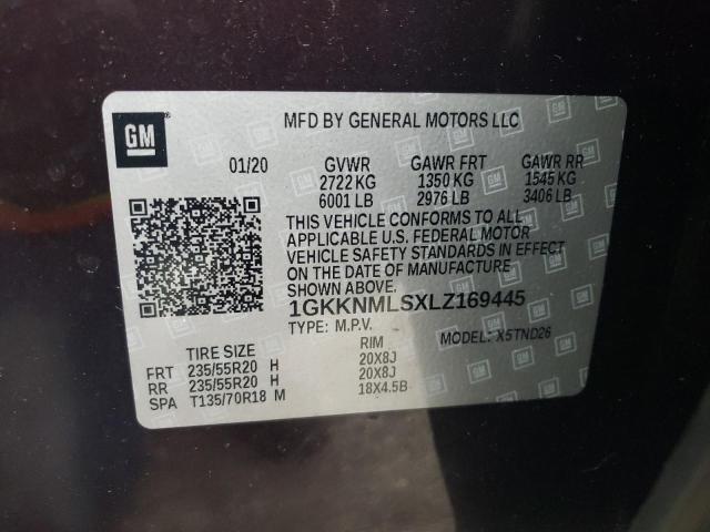 1GKKNMLSXLZ169445 GMC lgx - direct injection, variable valve timing, alum, gen 2