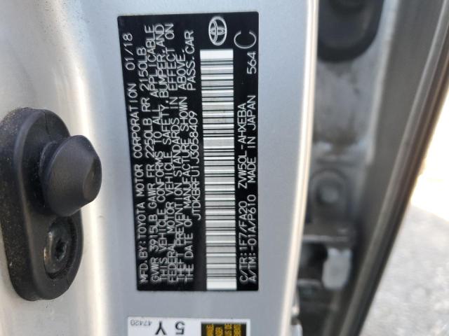 JTDKBRFU1J3058409 Toyota Prius