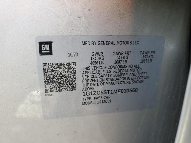 1G1ZC5ST1MF030560 Chevrolet lfv - direct injection, variable valve timing, gen 1 gmna