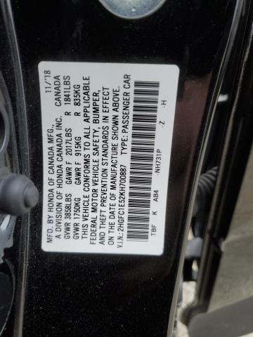 2HGFC1E52KH700887 Honda CIVIC SI