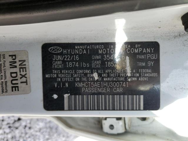KMHCT5AE1HU300741 Hyundai Accent