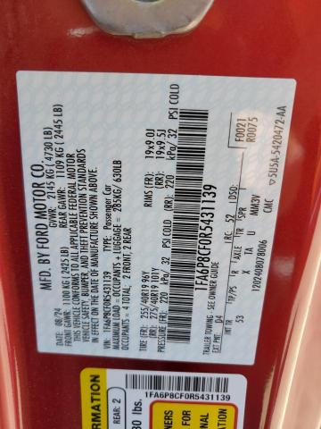 1FA6P8CF0R5431139 Ford tivct