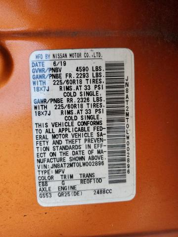 JN8AT2MT0LW002896 Nissan ROGUE S