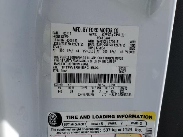 1FTFW1R61EFC15803 Ford 2014