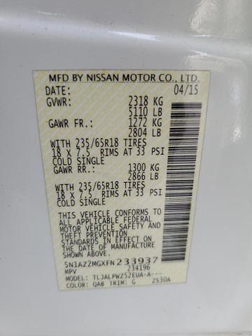 5N1AZ2MGXFN233937 Nissan 2015