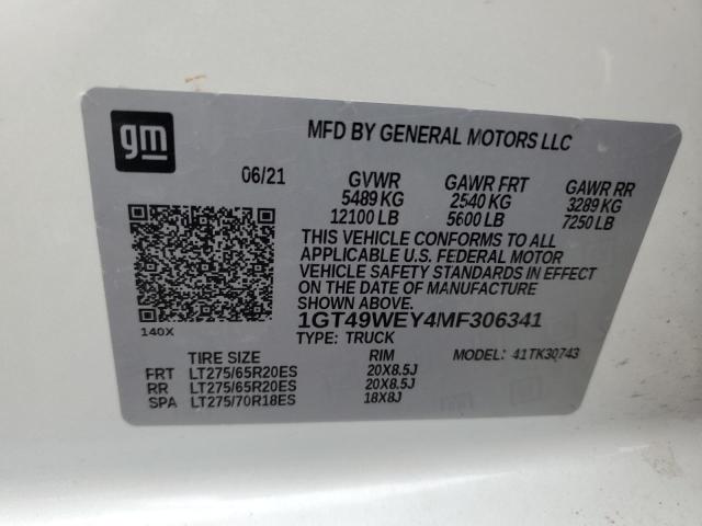 1GT49WEY4MF306341 GMC l5p - di, duramax, gen 5 var. 1