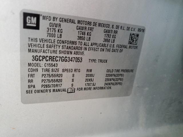 3GCPCREC7GG347053 Chevrolet Silverado