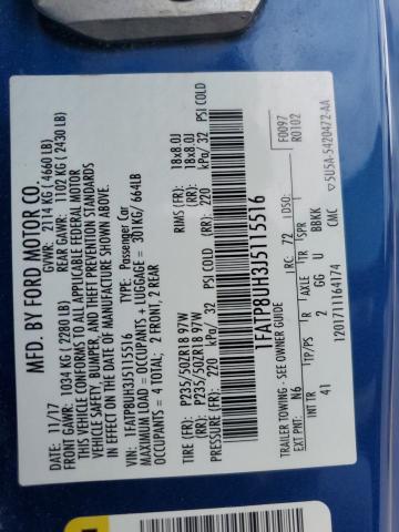 1FATP8UH3J5115516 Ford Mustang
