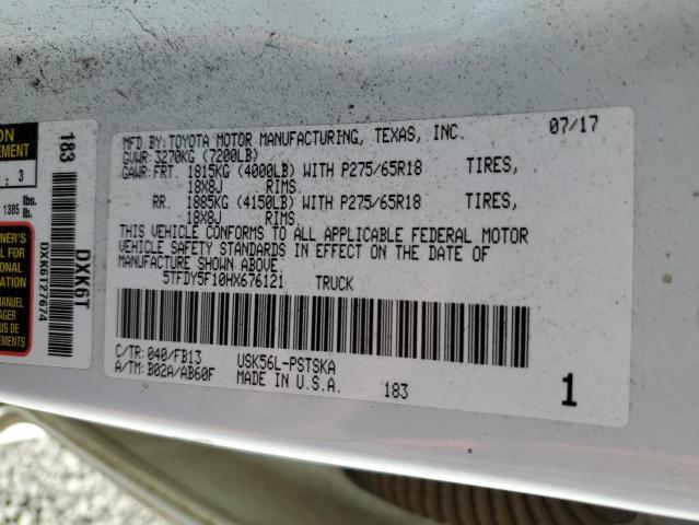 5TFDY5F10HX676121 Toyota 3ur-fe