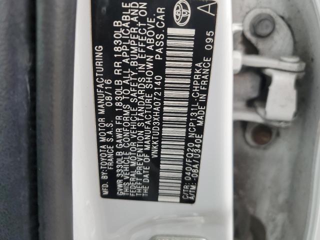 VNKKTUD3XHA072140 Toyota YARIS L