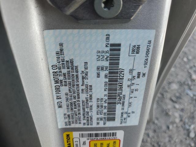 3FA6P0LU6KR182297 Ford FUSION SE