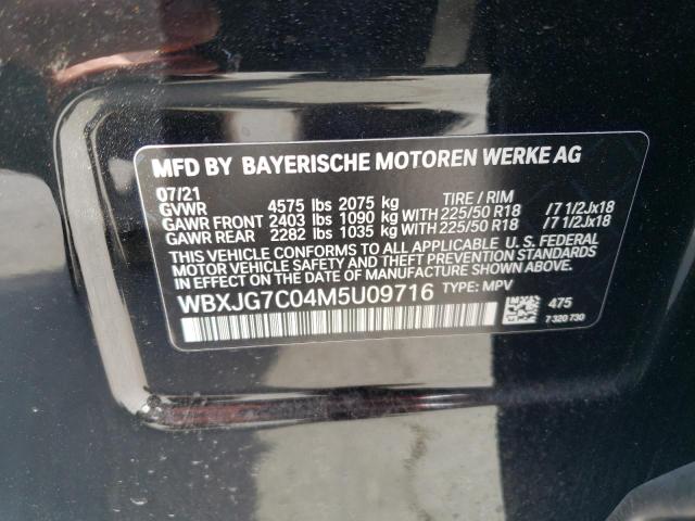 WBXJG7C04M5U09716 BMW X1 Sdrive28i
