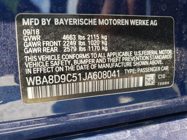 WBA8D9C51JA608041 BMW 330 XI