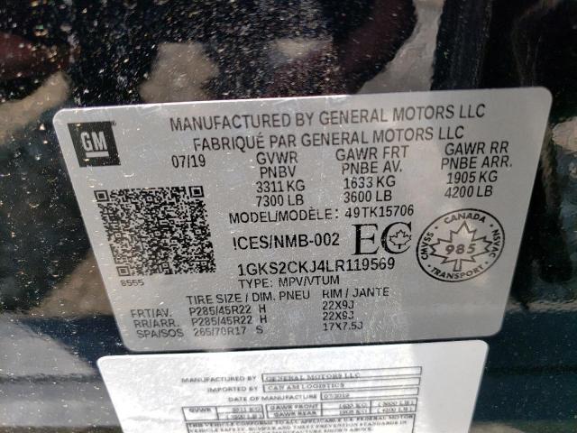 1GKS2CKJ4LR119569 GMC YUKON DENALI