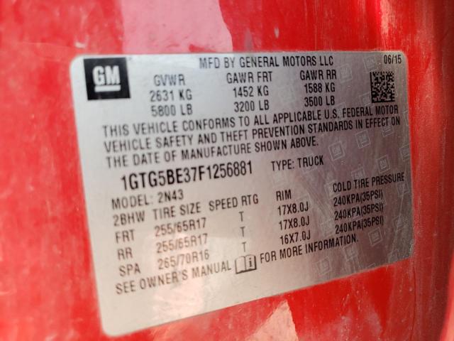 1GTG5BE37F1256881 GMC CANYON SLE