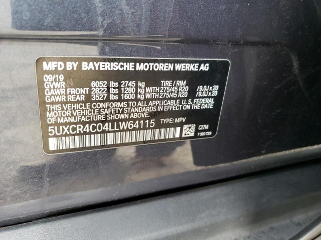 5UXCR4C04LLW64115 BMW X5 Sdrive 40i