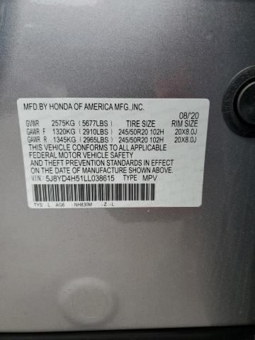5J8YD4H51LL038615 Acura Mdx Technology