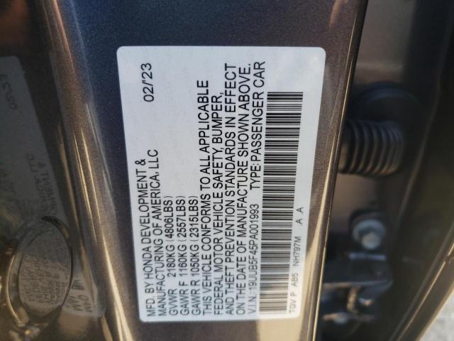 19UUB5F45PA001993 Acura Tlx Technology