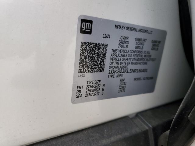 1GKS2JKL5NR160401 GMC YUKON XL DENALI