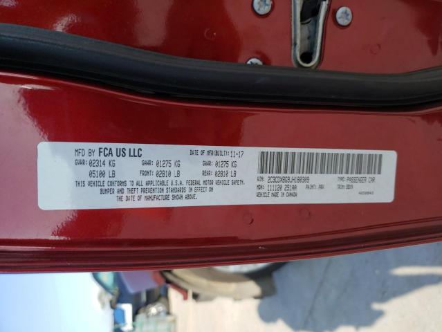 2C3CDXBG9JH180309 Dodge Charger Sxt
