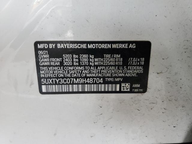5UXTY3C07M9H48704 BMW X3 Sdrive30i