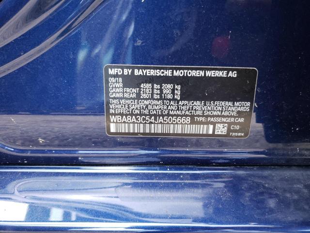 WBA8A3C54JA505668 BMW 320 XI