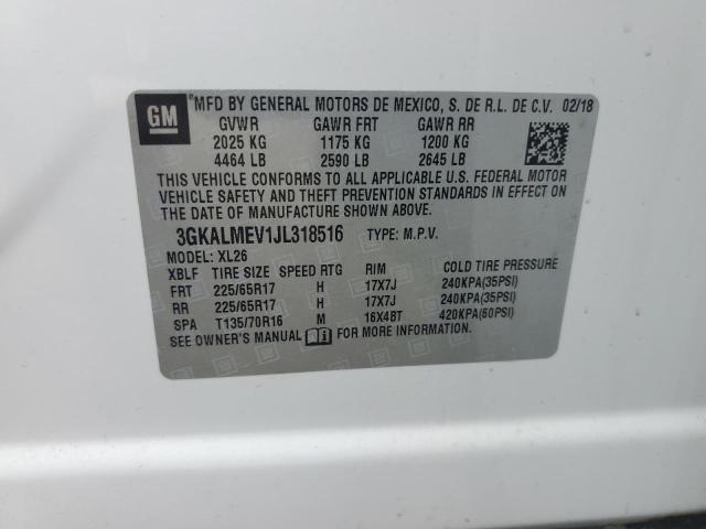 3GKALMEV1JL318516 GMC Terrain Sle