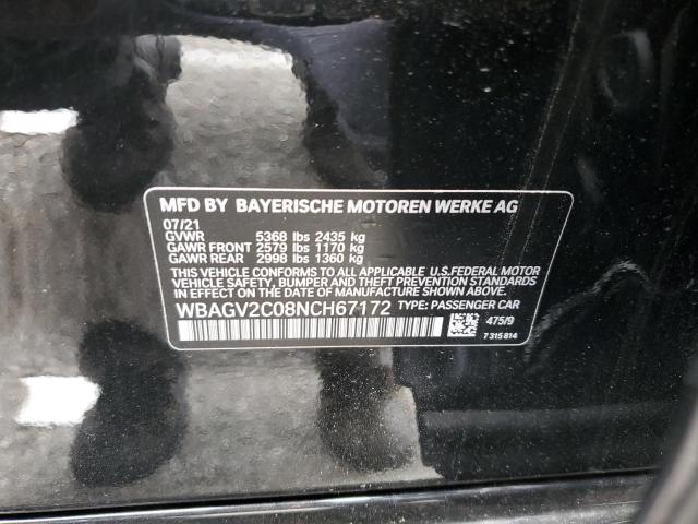 WBAGV2C08NCH67172 BMW 840i